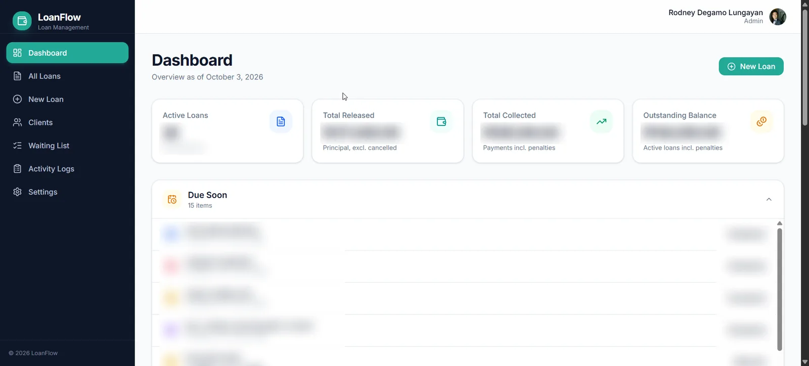 LoanFlow: Loan Management System preview