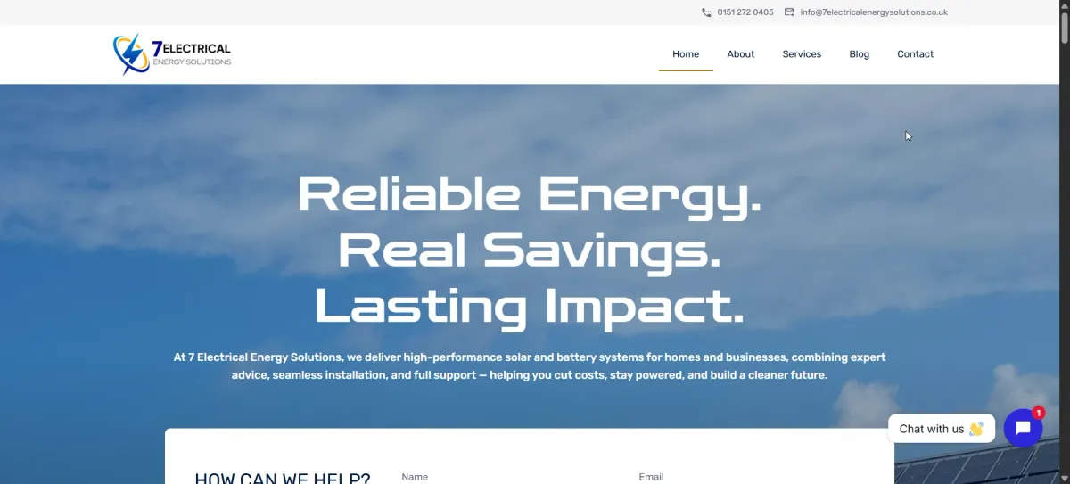 7Electrical Energy Solutions website screenshot