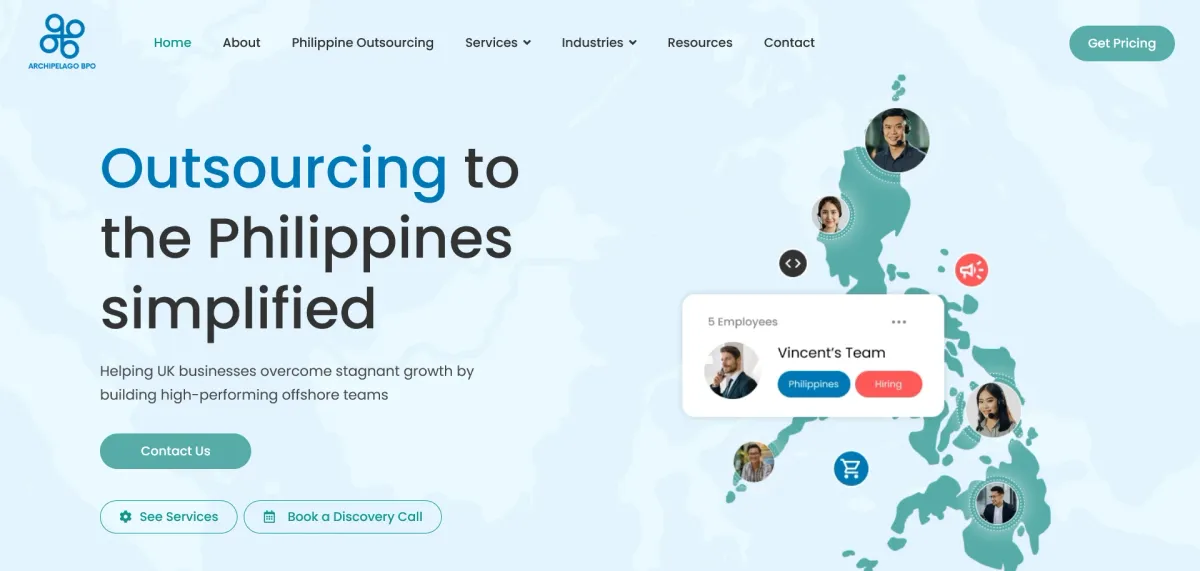 Archipelago BPO website screenshot